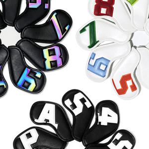 피스탑 빅넘버 아이언커버 골프 헤드커버 가죽 골프채 세트