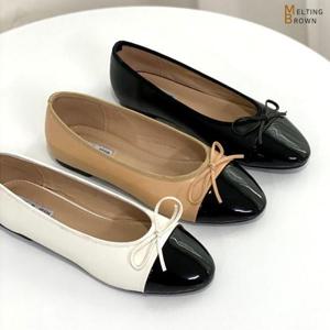 [멜팅브라운] 여성 데일리 심플 리본 플랫슈즈 여성 단화 KA202