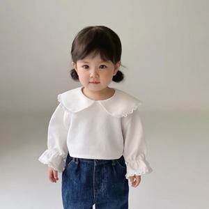 [조이멀티]러플카라 여아동 레이스 긴팔 티셔츠 205619