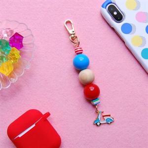 아트박스/올패턴 우드 비즈 키링-스쿠터