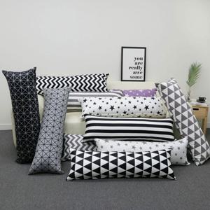 [르헤브] 북유럽풍 순면 롱쿠션 (35x100)-솜포함