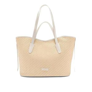 [COCCINELLE] 라프리마 여성 토트 백 핸드백 바이컬러 스트로우 E1SSH110501965 화이트 /8