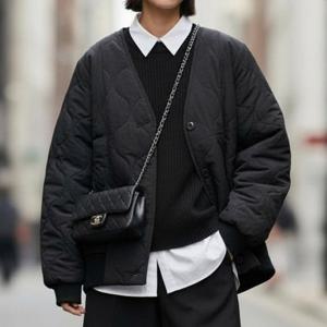 나야홍 / 아이우먼 딥브이버튼누빔자켓 SMV952M601 빅사이즈