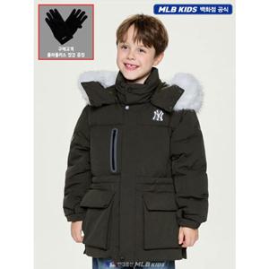 [MLB키즈US] (7ADJB2556-50KAD) [플리스장갑증정] 아웃도어 사파리 미드 구스다운 아동패딩 키즈패딩