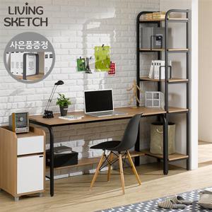 [리빙스케치] 국내제작 듀크 1800 BA h형 철제 책상[착불]북앤드 증정 컴퓨터 학생용 책상 다용도테이블