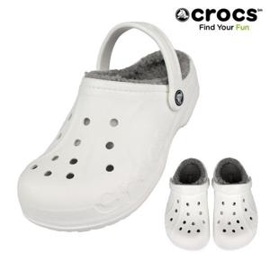 [크록스]크록스 바야 라인드 클로그 털신 화이트 205969-11H