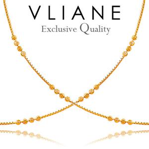 [브리앙] 18K 컷팅볼 박스체인 목걸이 (금목걸이,여자선물,결혼기념일)