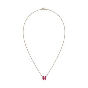 에르메스 미니 팝아슈 펜던트 로즈 골드 하드웨어   프랑브아즈 H147992FO94