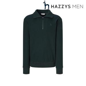 헤지스 남성 (HZTS5D404E2) 그린 하프집업 맨투맨