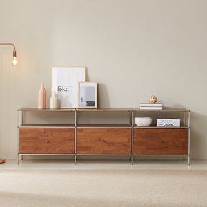 지베스 아이 모듈가구 루모 원목 높은거실장 2000(상부통판형)