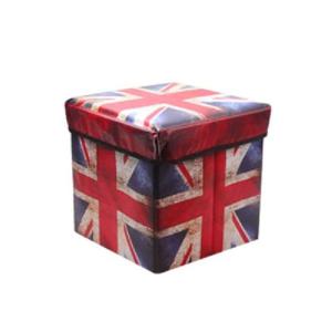 빈티지 유니온잭 수납 스툴