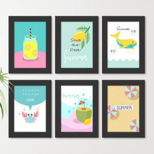 아트박스/꾸밈 cu334-컬러풀썸머아트_액자세트