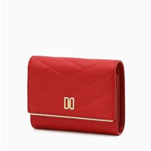 [닥스핸드백] 레드 DD로고 소가죽 반지갑 DCWA6E413R2