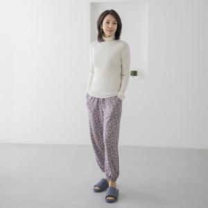 엄마옷 마담4060 발열기모잔꽃홈웨어팬츠 여성바지 데일리 -ZHW2512002-