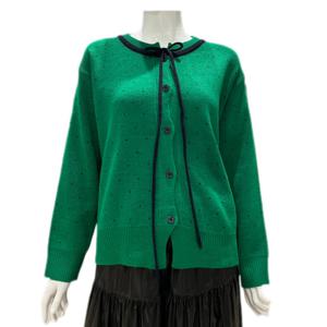 [나인스텝]자가드 리본끈 가디건 N26NW6106