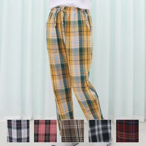 아름다운옷 여성 선염기모 체크 파자마 잠옷바지 JXWEZA09