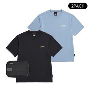 내셔널지오그래픽 N255UPA910 유니 메이스 기능성 2 PACK 티셔츠 BLUE 2