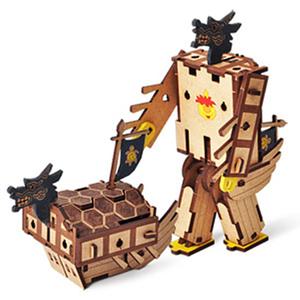 DIY 나무 모형 조립 키트 변신 로봇 아기 거북선 YM-171