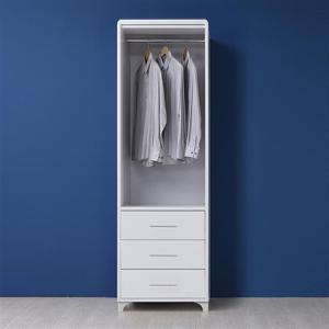 우아미가구 다화 드레스룸 3단 서랍 오픈형 옷장 600