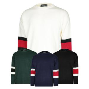 [파파브로]맨즈 캐주얼 소매 이중 배색 라운드 니트 SO-KN-Q014