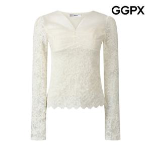 [지지피엑스]우먼 V넥 레이스 기모 블라우스 GPCSH024F