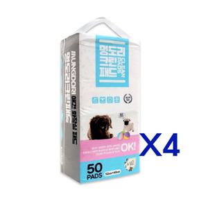 멍도리 크린 패드 50매(아로마향) X4 강력흡수 강아지