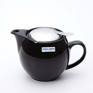 제로재팬 도자기 라운드 티포트 450ml 블랙 차포트