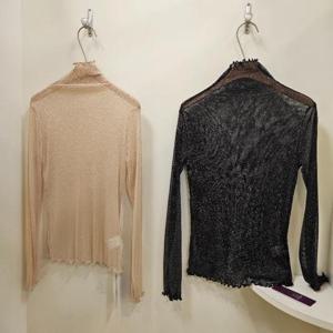 스테파니 HC07 펄 망사 폴라 티셔츠 A25TS5225