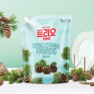 애경 트리오 비린내 잡는 주방세제 리필 1.2L x 3개 솔잎향