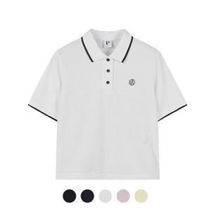 [폴햄][폴햄] 여성 피케 카라 크롭 반팔_PHE2TT2910