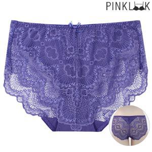 [핑크룩] 95~105 엘루 레이스 노라인 여성팬티1종/퍼플