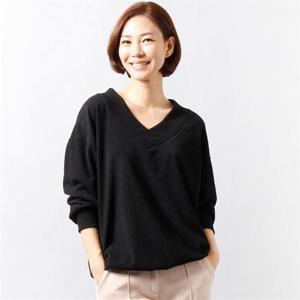 [시드마켓]심플 브이넥 베이직 니트티 2093125S 빅사이즈 여성 (