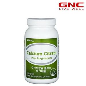 [지앤씨][GNC] 구연산칼슘 플러스 마그네슘 (1,419mg X 160정)