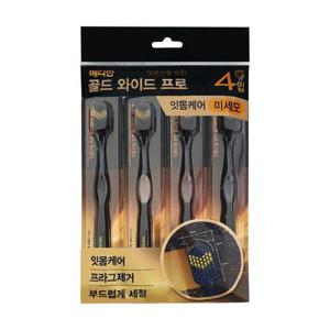 메디안 골드와이드 미세모 칫솔 4입