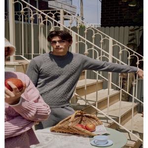 부드럽고 보온성 좋은 포근한 스웨터 남자 실내복 잠옷 상의 WPA540MS