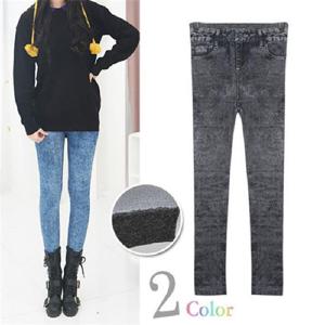 청레깅스 OE-2906 기모 돌청워싱 패션 데일리