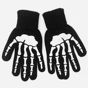 남성 해골 니트장갑 보온 니트 장갑 다용도 장갑