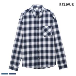 [빌리버스]빌리버스 남성 셔츠 BMS084 간절기 긴팔 체크 남방