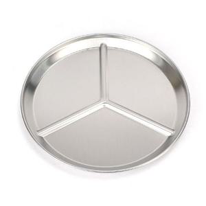 킹센스 3분할 뷔페 원형 접시 24.7cm 접시 분할접시 나눔접시 스텐접시 업소용접시 캠핑접시 간식접시 스텐