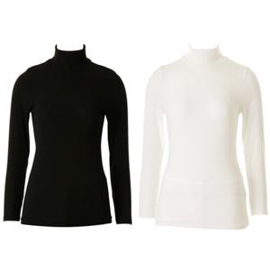 [와코루]내의상의 목폴라 고급모달 따뜻하고 부드러운 감촉 여성내복 목티 긴목 터틀넥 WLG2565C