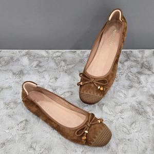 [탠디]여성 우드비드 리본 플랫 X2HS52IF21 CAMEL 4SD JJ