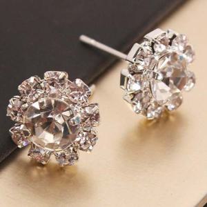 화이트 큐빅 파티 패션 귀걸이 (5개묶음)