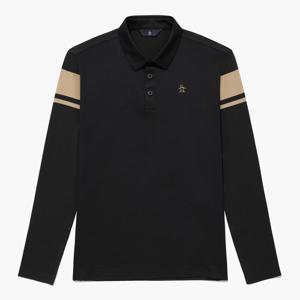 [먼싱웨어] 남성 하이브리드 긴팔티셔츠 블랙 MR121MTL15