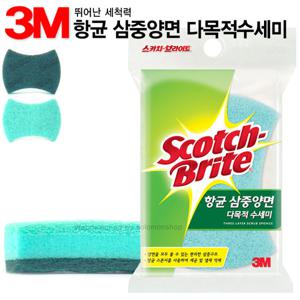 3M 항균 삼중양면 다목적수세미 MD-100DB /3M수세미/3중수세미/강력수세미/청소수세미/3M강력수세미/다목적수세미