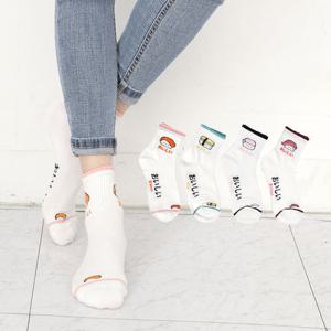 오이시 여성양말 5켤레 패션 중목양말 스니커즈