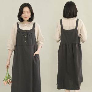 애비뉴투지 엄마옷 멜빵 조끼 뷔스티에 봄 가을 원피스 O08132
