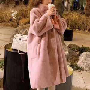 바람막이 데일리 여성 겨울 루즈핏 페이크퍼 롱 코트 자켓 점퍼