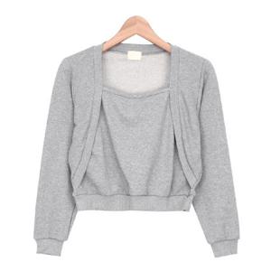 [스콰즈]스콰즈 여성 맨투맨 볼레로 긴팔티 SNGT002