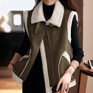 [리빌모아]여자 오버핏 무스탕 카라 양털 조끼 JSW-VEW-SP0000CT