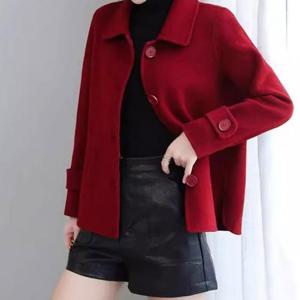 [리빌모아]여자 베이직 모직 카라 옆절개 숏 코트 DMESW-CT-STS1